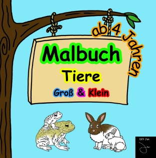 Originalcover Malbuch Tiere Groß und Klein